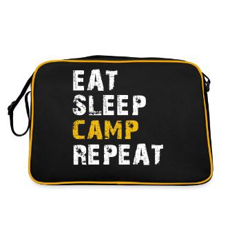 manger le camp de sommeil répéter - Sac Retro - noir/or - Dos