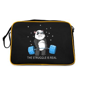 the struggle is real panda - Retro Bag - black/gold - Back