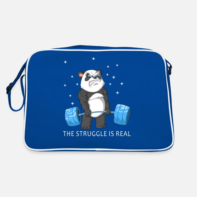 der Kampf ist echter Panda Retro Tasche