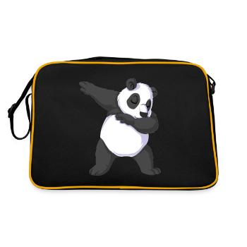 panda dabbing - Sac Retro - noir/or - Dos