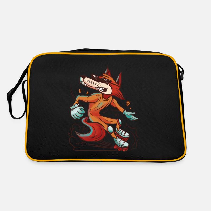 Roller Skate Dog Inline Skater Predator Skating Dogs Retro Bag