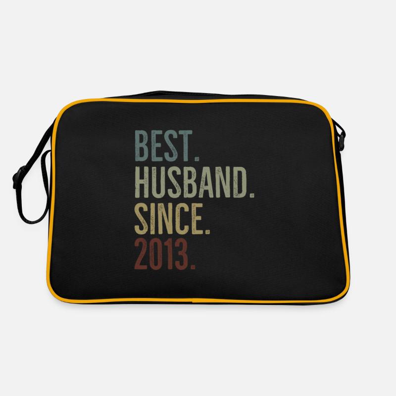 Bester Ehemann seit 2013 - Retro Tasche - Schwarz/Gold