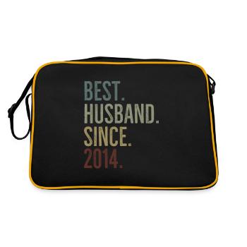 Best Husband Since 2014 - Retro Bag - black/gold - Back