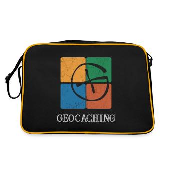 Geocaching Geocacher - Retro Bag - black/gold - Back
