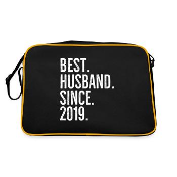 Best Husband Since 2019 - Retro Bag - black/gold - Back