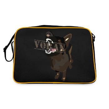 Berger allemand IGP devant - Sac Retro - noir/or - Dos