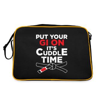 Mettez votre Gi on It’s Cuddle Time BJJ MMA Jujitsu Ji - Sac Retro - noir/or - Dos