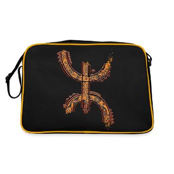 Z IMAZIGHEN TIFINAGH MOTIFS POTERIE KABYLE - Sac Retro - noir/or - Dos