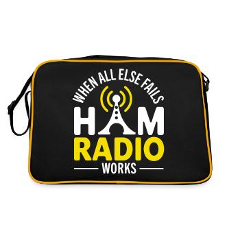 Quand tout le reste échoue Ham Radio fonctionne ham radio, ama - Sac Retro - noir/or - Dos