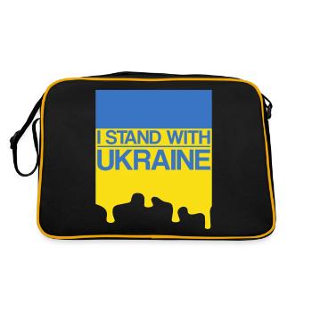 I Stand With Ukraine Avec l'Ukraine Soutien Ukrain - Sac Retro - noir/or - Dos