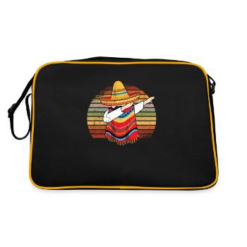 Dabbing Poncho mexicain Cinco de Mayo - Sac Retro - noir/or - Dos