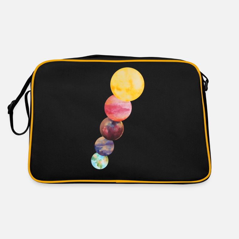 super planets on the space - Sac Retro - noir/or