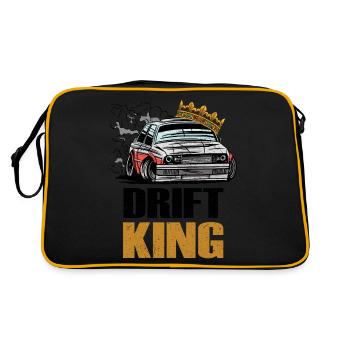 Drift King Auto Tuning Motorsport - Retro Tasche - Schwarz/Gold - Hinten