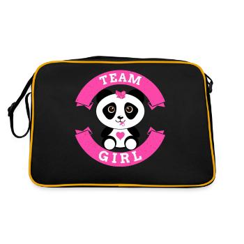 Team Girl Gender Announcement Party Gender - Retro Bag - black/gold - Back