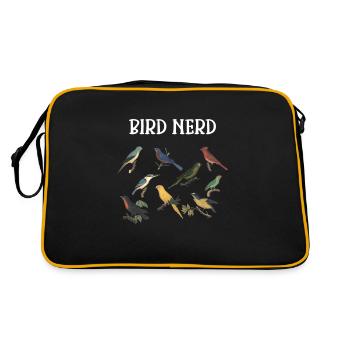 Bird Nerd Bird Species Œuvre d’art - Sac Retro - noir/or - Dos
