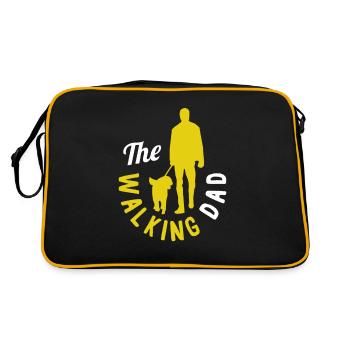 The walking dad - Retro Tasche - Schwarz/Gold - Hinten