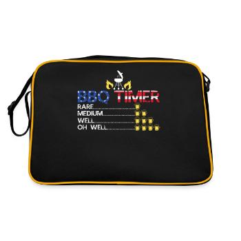 BBQ Timer 4th of July Patriotic US American - Retro Bag - black/gold - Back