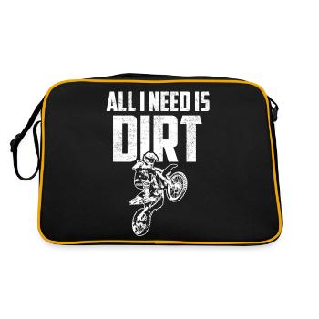 Tout ce dont j’ai besoin, c’est de Dirt Motorcross - Sac Retro - noir/or - Dos