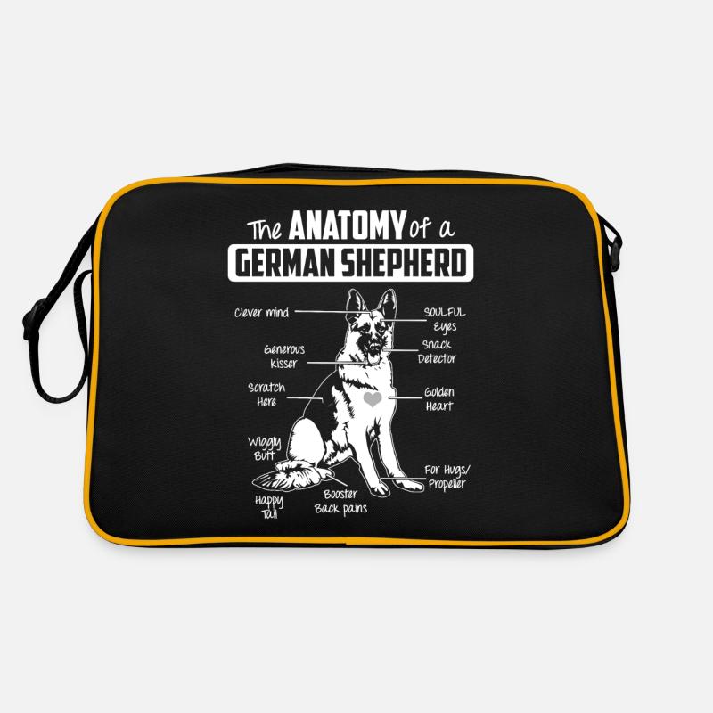 Anatomy German Shepherd Retro Bag