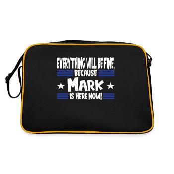 Tout ira bien, parce que Mark est ici maintenant - Sac Retro - noir/or - Dos