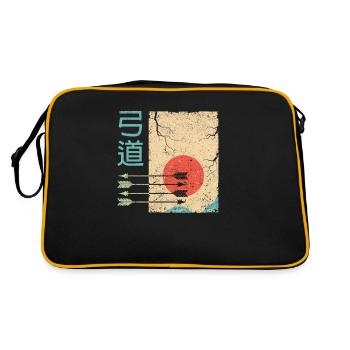 Tir à l’arc japonais rétro Kyudo Bow & Arrow - Sac Retro - noir/or - Dos