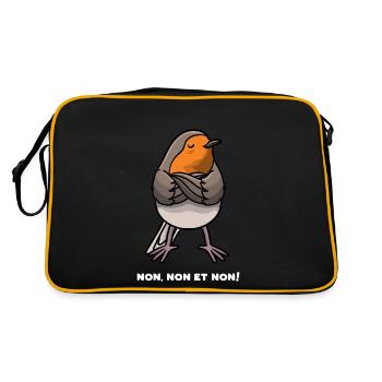 Familiar Robin Stubborn Bird - Retro Bag - black/gold - Back