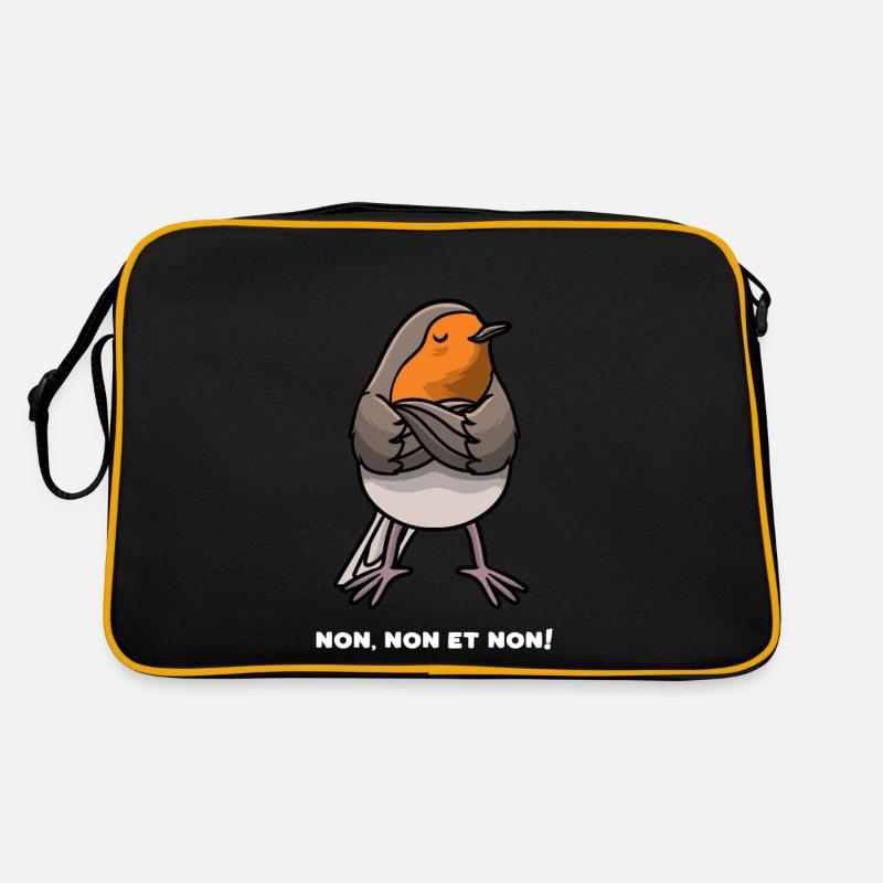 Vertrauter Robin Hartnäckiger Vogel Retro Tasche