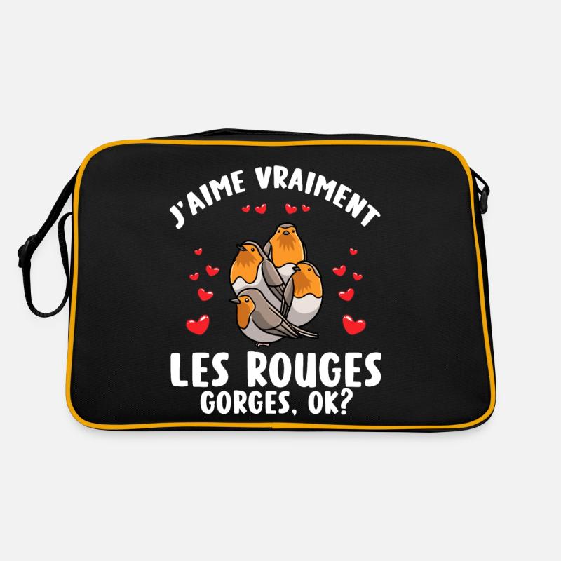 Robin Vertrauter Humorvogel Retro Tasche
