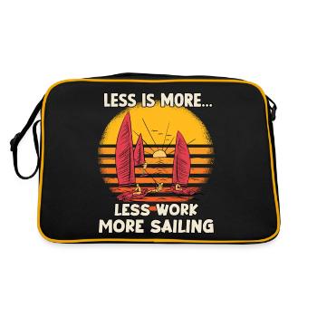 Sail Captain Sailing Hobby Yacht Sailor - Retro Bag - black/gold - Back
