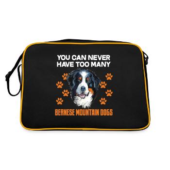 Drôle de chien de montagne bernois chien de tête de chien - Sac Retro - noir/or - Dos