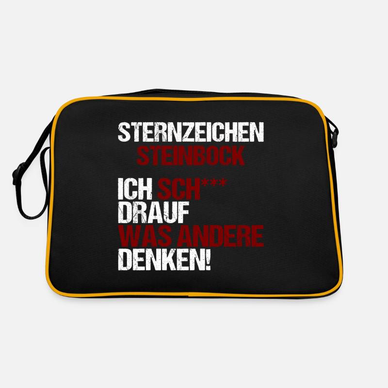 Sternzeichen Steinbock Retro Tasche