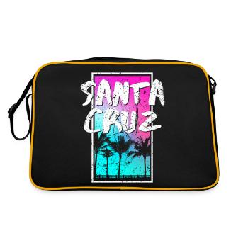 Santa Cruz California Vintage Retro Coucher de soleil - Sac Retro - noir/or - Dos