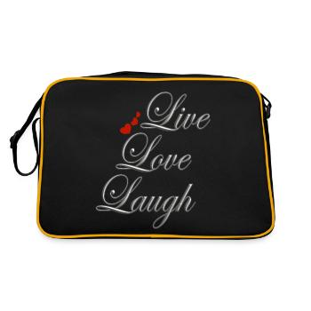 Live LOVE Laugh - Retro Bag - black/gold - Back
