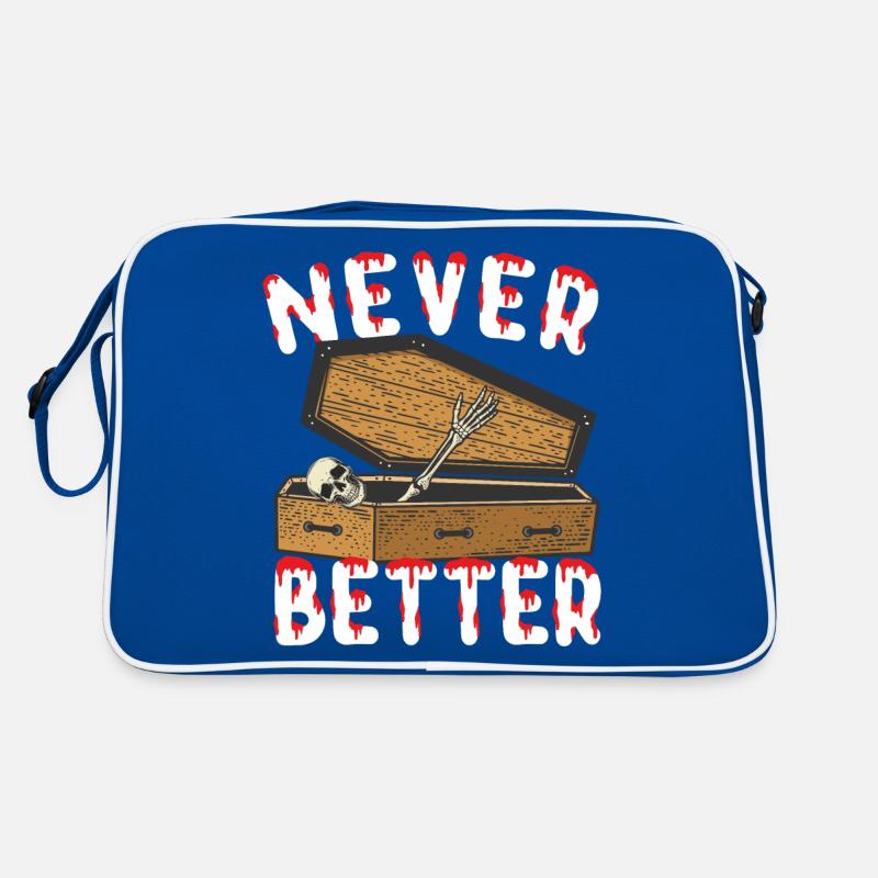 Halloween Never better skeleton Retro Tasche