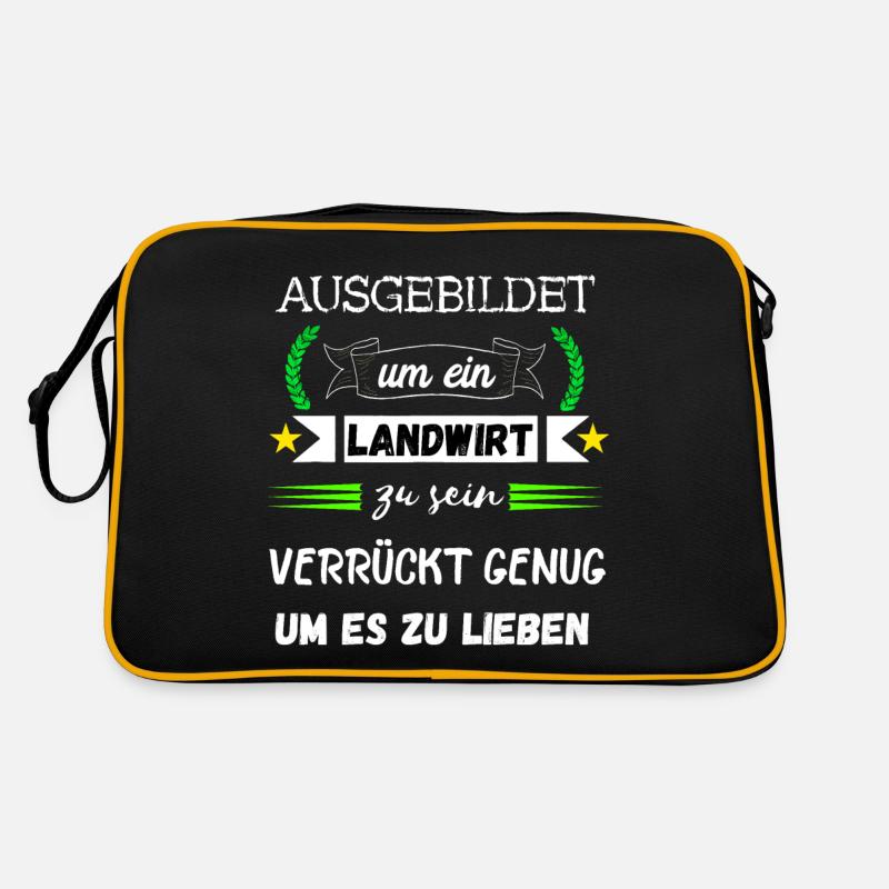 Landwirt Landwirtschaft Agrar Ackerbau Bauer Acker Retro Tasche