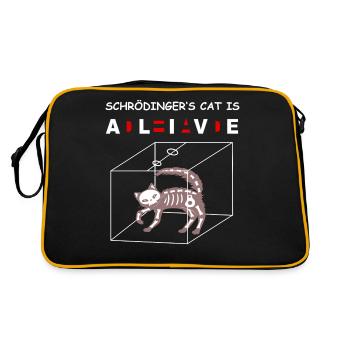 Schrödingers cat is dead / alive - Retro Bag - black/gold - Back