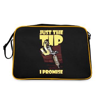 Just The Tip I Promise Tattoo Artist - Retro Tasche - Schwarz/Gold - Hinten