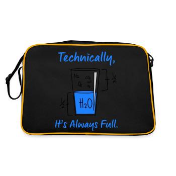Science Funny Joke Full - Retro Bag - black/gold - Back
