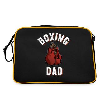 Boxing Dad Fist Fight Sparring Boxing Gloves - Retro Bag - black/gold - Back