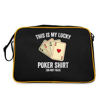 Poker Player Poker Cards Game Luck Funny Poker Pun - Retro Bag - black/gold - Back
