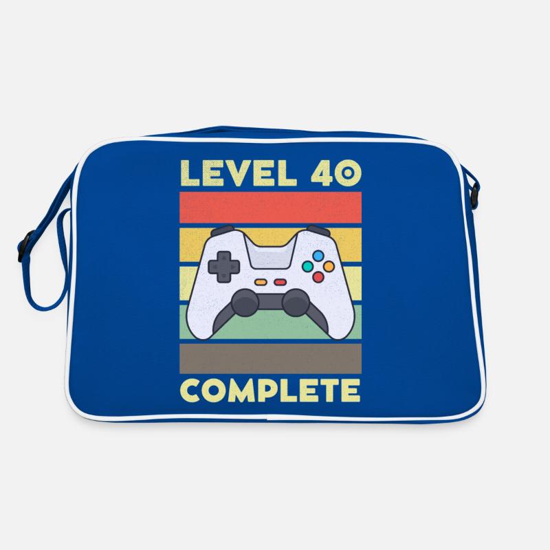 Level 40 Complete 40 Jahre 40. Geburtstag Retro Tasche