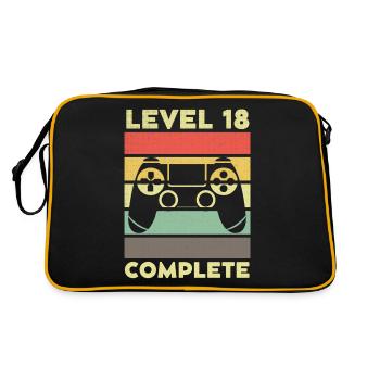 Level 18 Complete 18 years 18th birthday - Retro Bag - black/gold - Back