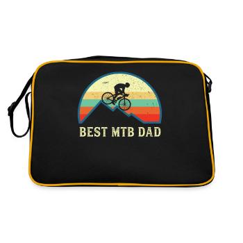 Meilleure chemise de papa de VTT, chemise de papa de vélo de montagne, monture - Sac Retro - noir/or - Dos