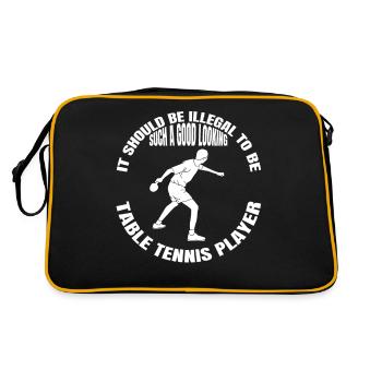 Table tennis Table tennis players Table tennis bats - Retro Bag - black/gold - Back