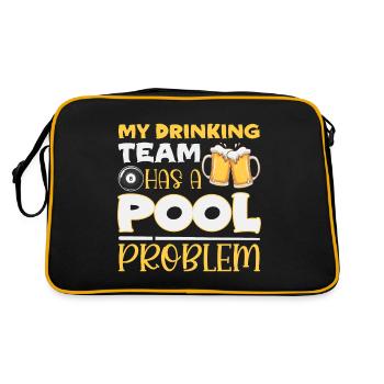 Billiard Pool Snooker Queue Billiard Player - Retro Bag - black/gold - Back