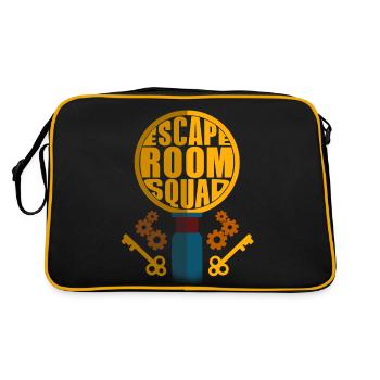 Escape Room Truppschlüssel Matching Escape Room - Retro Tasche - Schwarz/Gold - Hinten