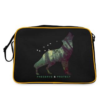 Préserver et protéger la protection du climat Wolf - Sac Retro - noir/or - Dos