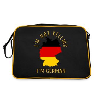 I'M Not Yelling I Am German Germany Germans - Retro Tasche - Schwarz/Gold - Hinten