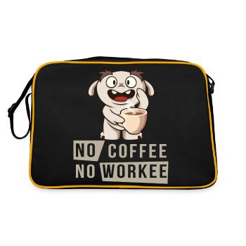 Pas de café Pas de Workee - pas de café pas de travail - Sac Retro - noir/or - Dos