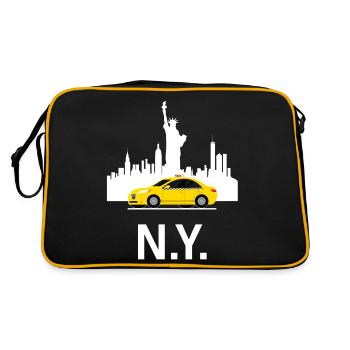 New York - Sac Retro - noir/or - Dos